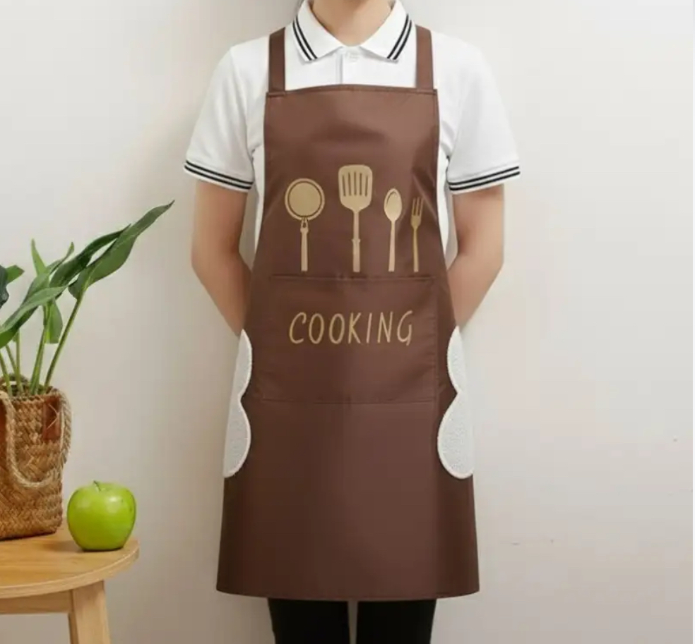 ওরিজিনাল চায়না COOKING APRON(কফি কালার)